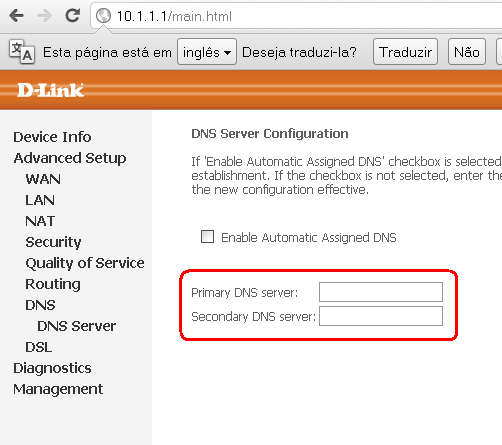 aqui você define os servidores DNS de preferencia os mesmos que eu uso na screen da configs q estou usando